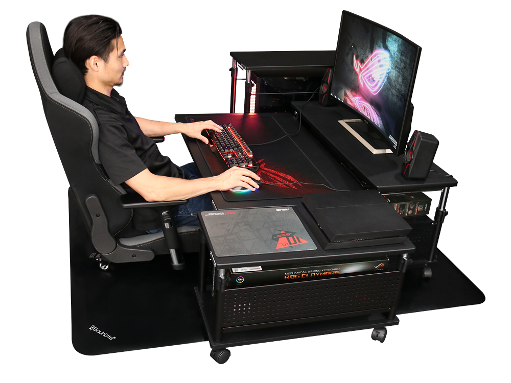 Crazy cockpit desk configuration is every lazy gamer's dream come true