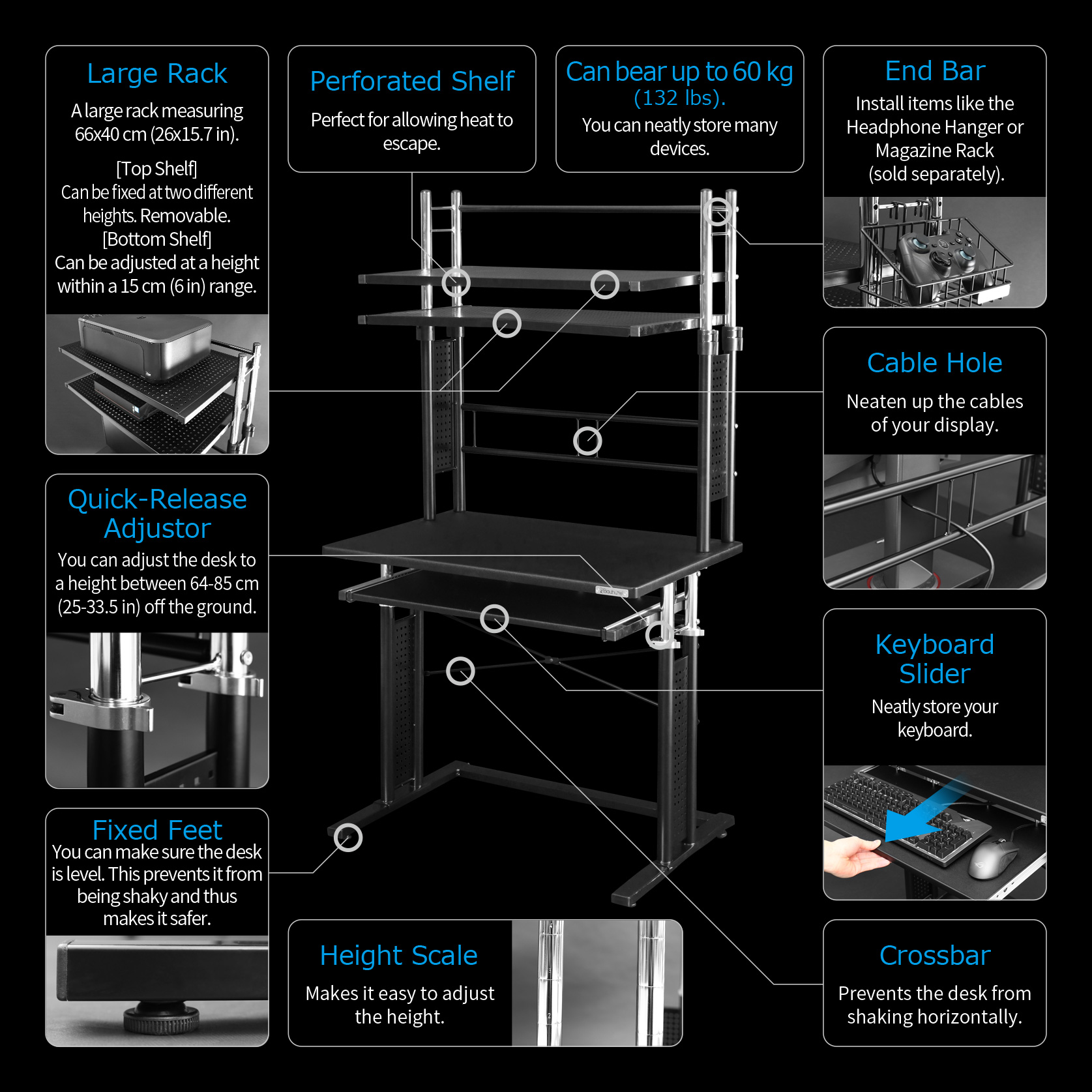Adjustable PC Rack BHD-750PRM 機能まとめ