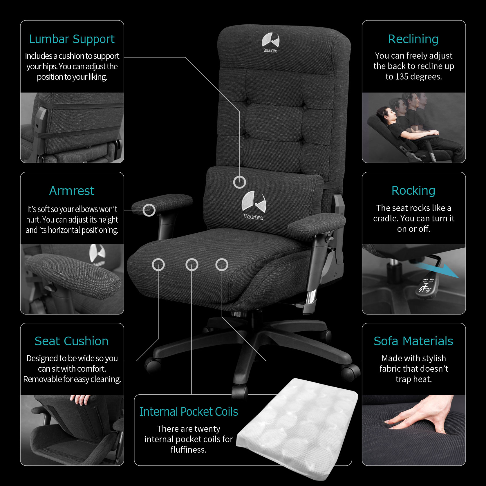 Gaming Sofa Chair G-350 機能まとめ